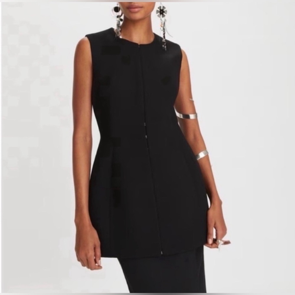 Tory Burch Hook & Eye Tunic/Dress in Black, Size 8 - Picture 2 of 14